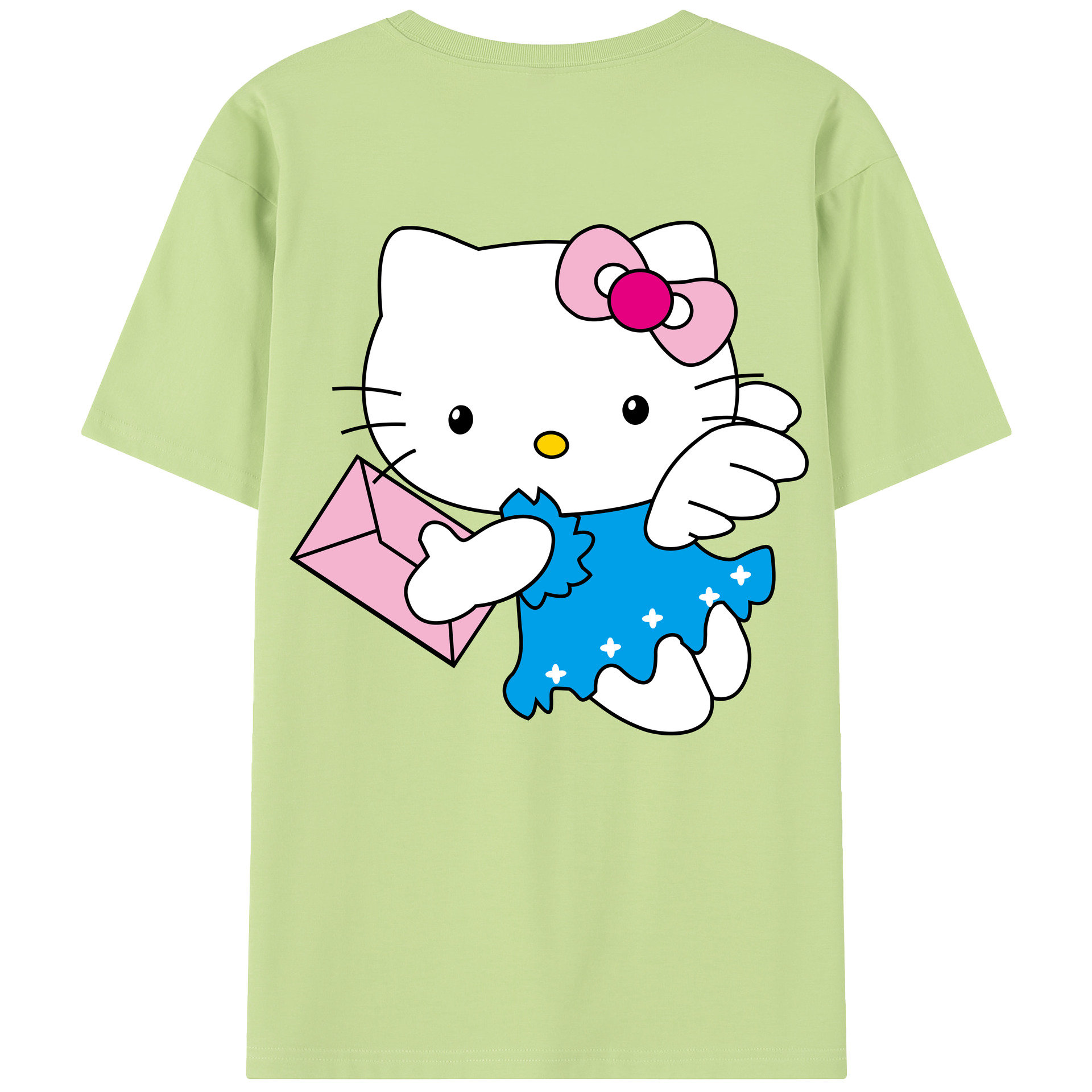 （画像用） Hello Kitty ハローキティ 綿100％半袖Tシャツ（背面プリント）